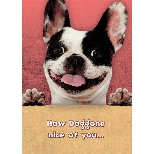 Doggone Nice of You Funny / Humorous Thank You Card: How Doggone nice of you...
