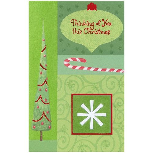Shades of Green: Thinking of You Christmas Card: Thinking of You this Christmas