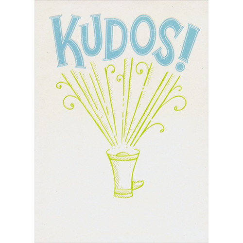 Kudos Megaphone Congratulations Card: Kudos!