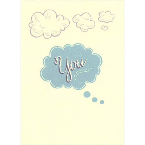 You Inside Blue Thought Bubble Thinking of You Card: You