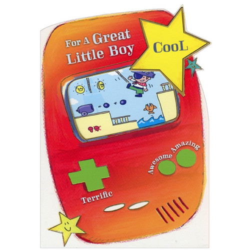 Pirate Video Game Die Cut Window Juvenile : Kids Birthday Card for Young Boy: For A Great Little Boy - Cool - Awesome - Amazing - Terrific