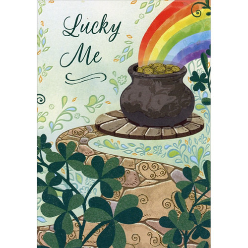 Lucky Me Path to Pot of Gold St. Patrick's Day Card for Friend: Lucky Me