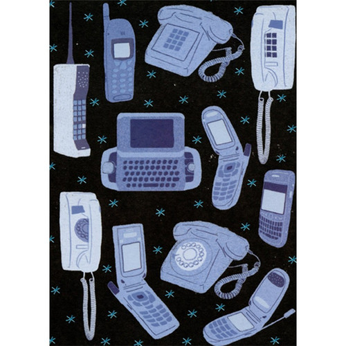 Eleven Phones : Old Rotary Style to Cell Funny / Humorous Birthday Card