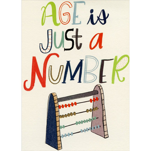 Age Is Just A Number Funny / Humorous Over the Hill : Rude : Insult Birthday Card: Age is just a number