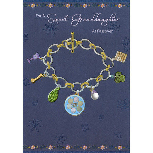 Symbols of Passover Seder Bracelet : Granddaughter Passover Card: For a Sweet Granddaughter at Passover