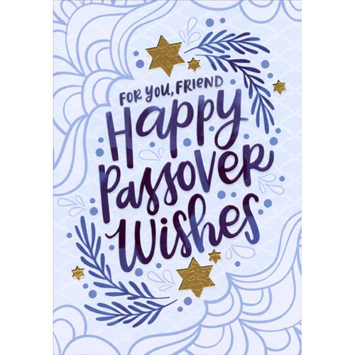 Happy Passover Wishes Gold Foil Stars : Friend Passover Card: For You, Friend - Happy Passover Wishes
