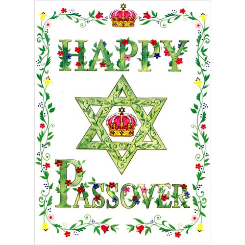 Crown Inside Green Star of David : Mom and Dad Passover Card ...