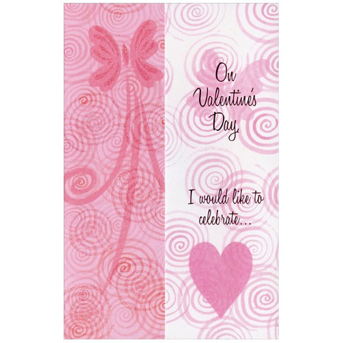 Butterflies & Heart with Swirls: Like to Celebrate Valentine's Day Card: On Valentine's Day I would like to celebrate…