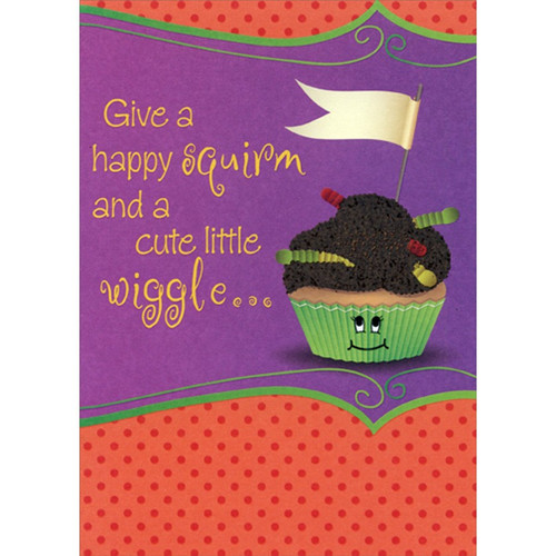 Give a Happy Squirm Cupcake Baby's 1st : First Halloween Card: Give a happy squirm and a cute little wiggle…