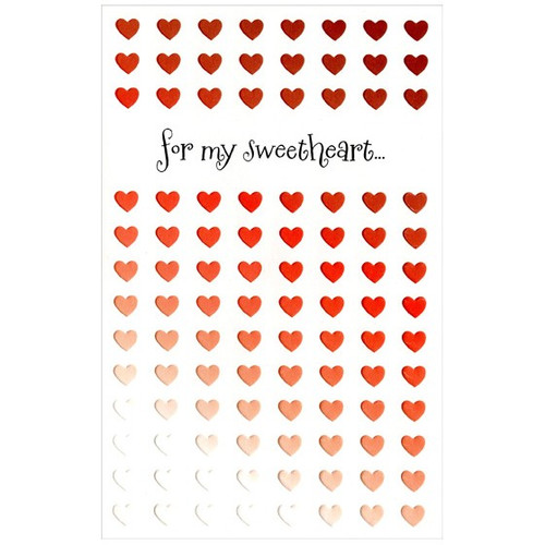 Fading Rows of Hearts: Sweetheart Valentine's Day Card: for my sweetheart…