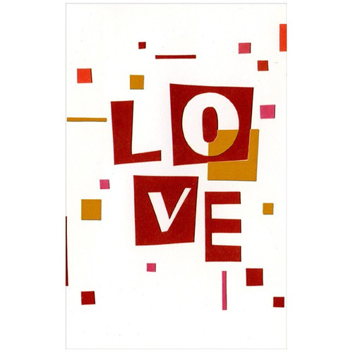 Geometric Love: One I Love Valentine's Day Card: LOVE