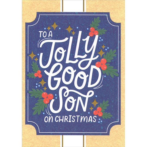 To A Jolly Good Son Christmas Card: To A Jolly Good Son on Christmas