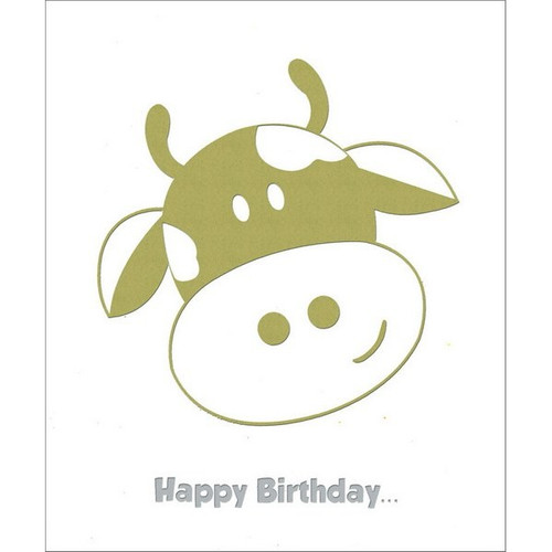 Cow Foil Birthday Kid's Birthday Card: Happy Birthday…