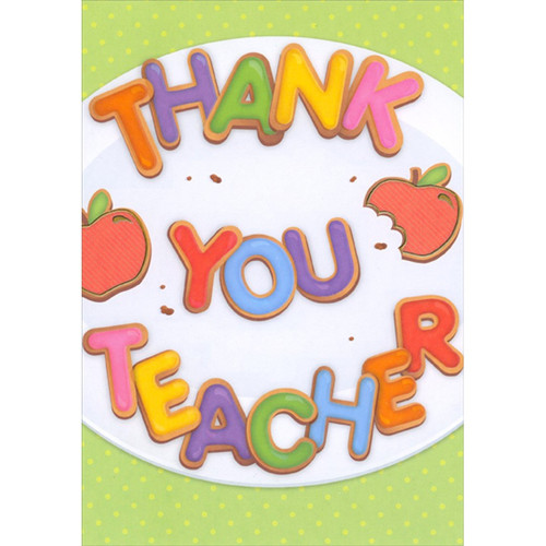 Thank You Teacher Cookies Teacher Appreciation / Thank You Card: Thank You Teacher