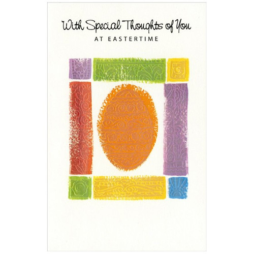 Single Egg with Pearl Foil Accents: Special Thoughts Easter Card: With Special Thoughts of You at Eastertime