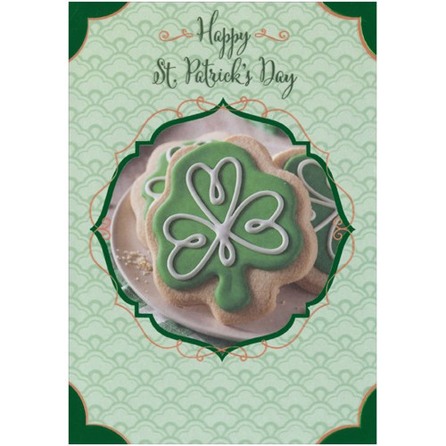 Iced Shamrock Cookie St. Patrick's Day Card: Happy St. Patrick's Day
