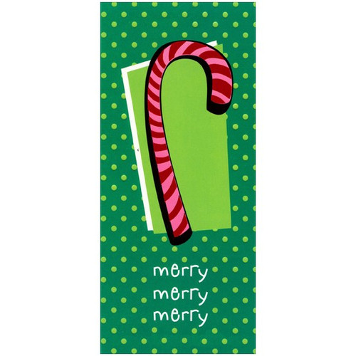 Merry Candy Cane Holiday Money & Gift Card Holder Card: merry merry merry