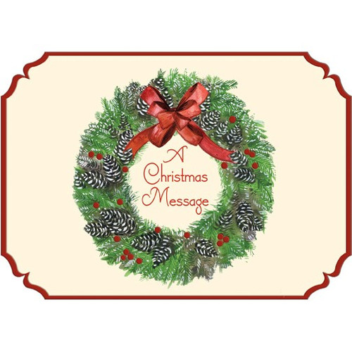 Wreath: A Christmas Message Die Cut Christmas Card: A Christmas Message