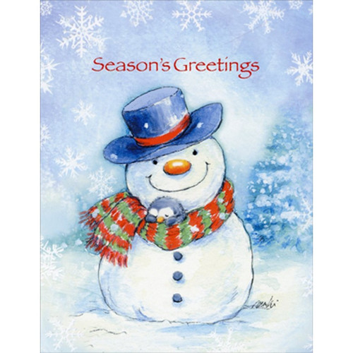 Three Snowmen : Upside Down Snowman Cute Christmas Card