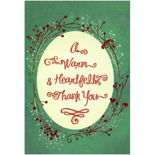 Warm Heartfelt - Package of 8 Christmas Thank You Notes: A Warm & Heartfelt Thank you