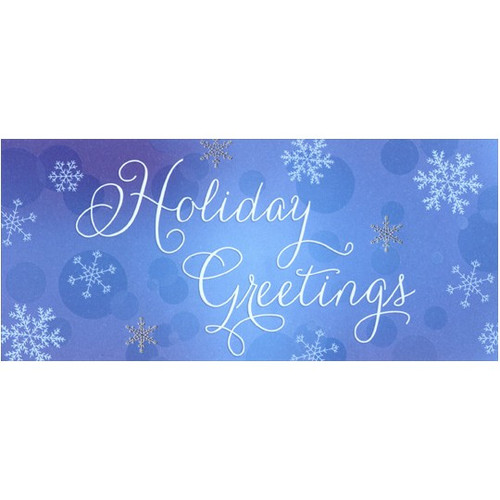 Holiday Greetings Snowflakes Christmas Money / Gift Card Holder Cards (8 Pack): Holiday Greetings