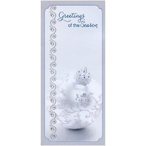 Silver Ornament Greetings 8 Christmas Money & Gift Card Holders: Greetings of the Season