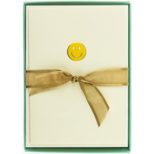 Smiley Face Box of 10 La Petite Press Blank Notecards