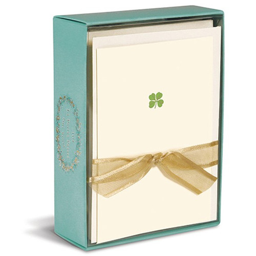 Four Leaf Clover Box of 10 Blank Note Cards