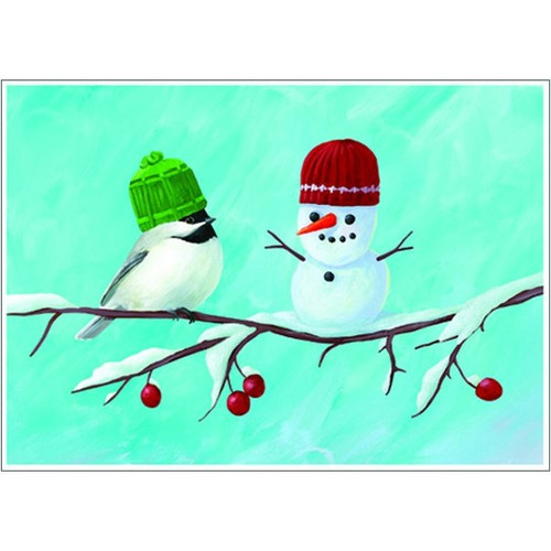 Bird And Snowman Box of 15 Christmas Cards