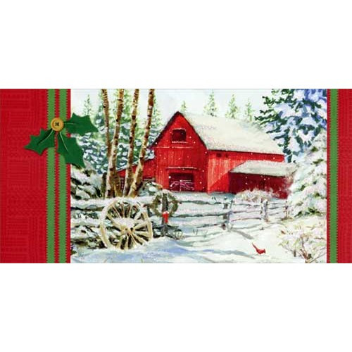 Red Barn Christmas Card