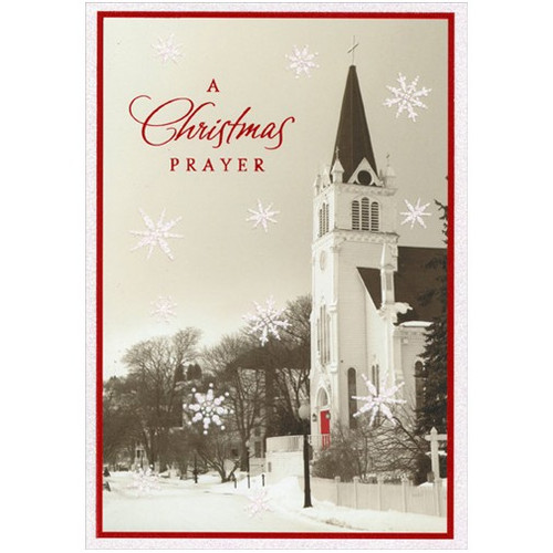 Church Photograph Religious Christmas Card: A Christmas Prayer