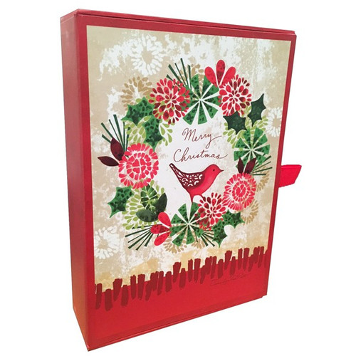 Red Bird Christmas Keepsake Assortment Box of 20 Jennifer Van Pelt Christmas Cards