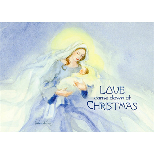 Love Came Down : Madonna and Baby Jesus Box of 18 Religious Christmas Cards: LOVE came down at Christmas