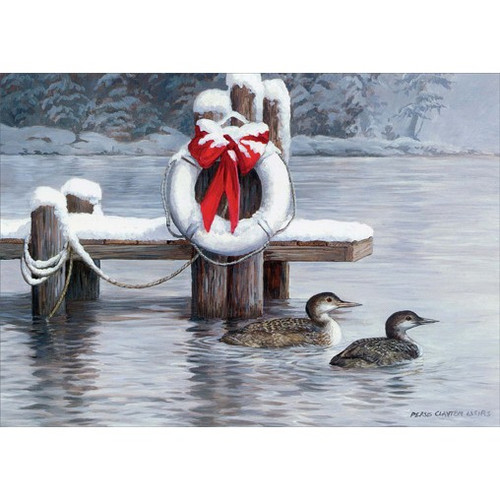 Loons of Winter Box of 18 Christmas Cards