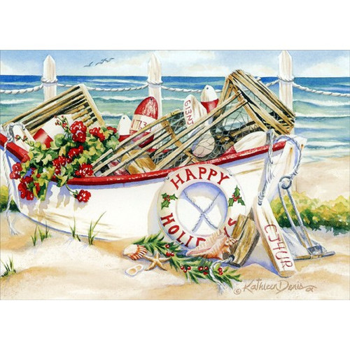 Holiday Boat Box of 18 Nautical Christmas Cards