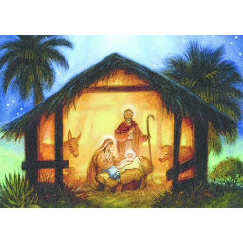 The Nativity: Randy Wollenmann Box of 18 Religious Christmas Cards