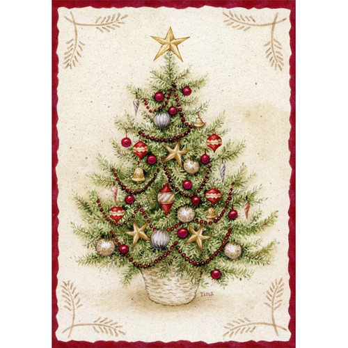 O Christmas Tree: Box of 16 Tina Wenke Coastal Christmas Cards