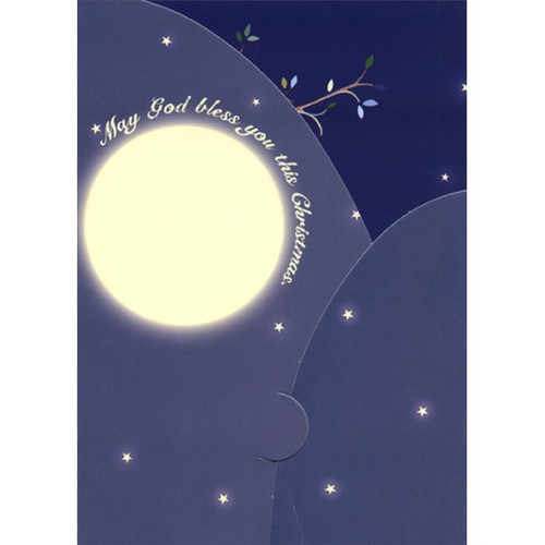 A Star is Born : Sarah Summers Box of 12 Tri-Fold Panorama Religious Christmas Cards: May God bless you this Christmas