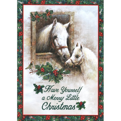 Winter Horses : Giordano Box of 18 Christmas Cards: Have Yourself a Merry Little Christmas