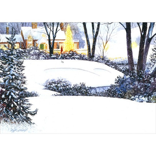 Snow Covered Course Holiday Card