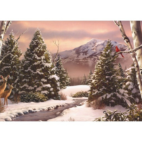 Stream Running Through Trees Alan Giana Holiday Card