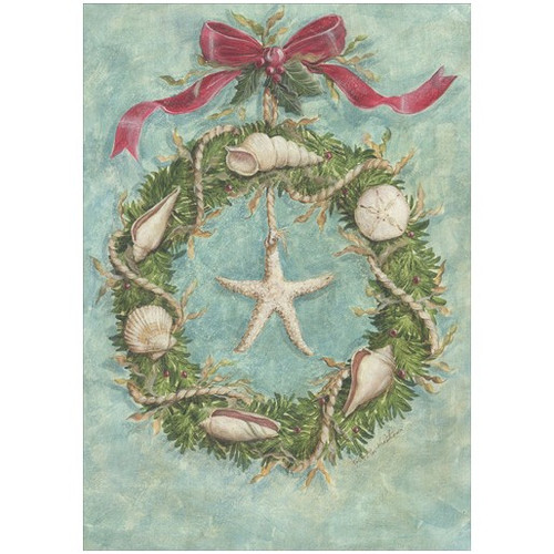 Coastal Wreath Warm Weather Christmas Card