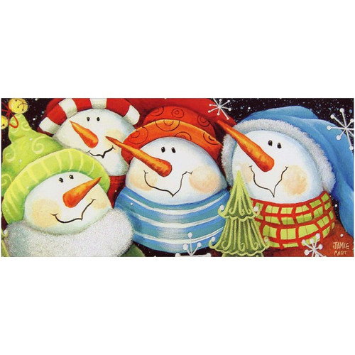 Four Snowmen Slim Christmas Card