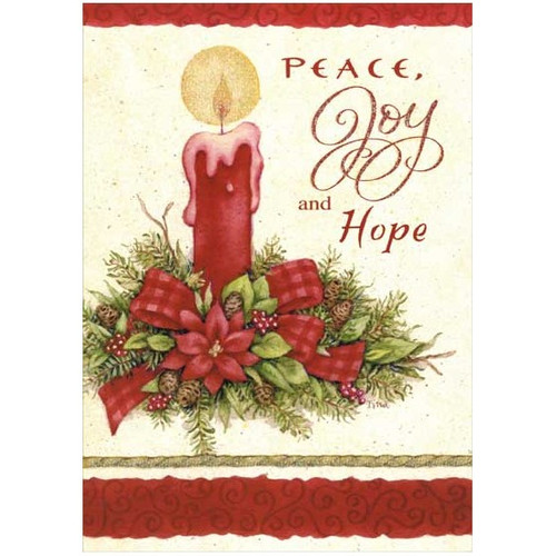 Peace Joy Hope Christmas Card: Peace, Joy and Hope