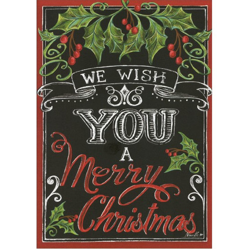 Merry Christmas Wishes Christmas Card: We wish you a Merry Christmas