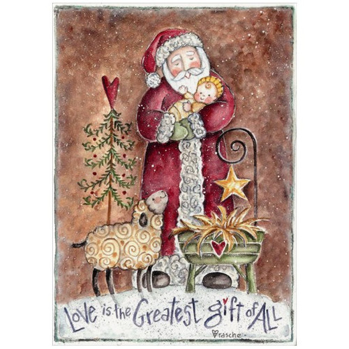 Love Is the Greatest Gift of All Religious Christmas Card: Love is the Greatest Gift of All