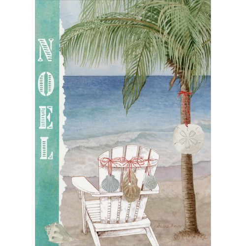 Noel Adirondack Chair Warm Weather Christmas Card: NOEL