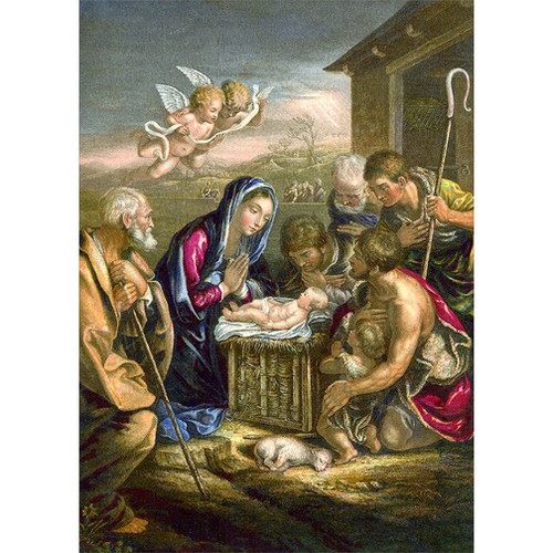 The Birth of the Savior: Beryl Peters Religious Christmas Card