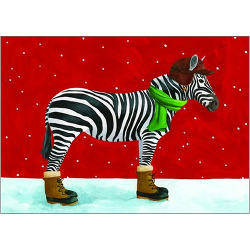 Zebra Christmas Card