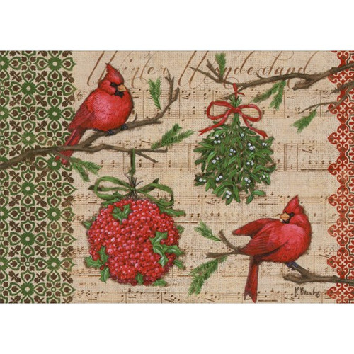 Winter Wonderland Cardinals: Paul Brent Christmas Card: Winter Wonderland